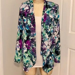ASTR Watercolor Floral Draped Blazer